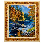 0076401/18*21см (15*18см)  Картина (янтарная крошка)  "ПЕЙЗАЖ" № 14 малая 