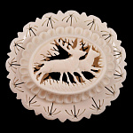 0011292/олени двойная БРОШЬ "Фауна " в ассортименте 4,5*4*1,2см