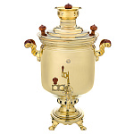 0069474/7л-банка Самовар КОМБИНИРОВАННЫЙ латунный