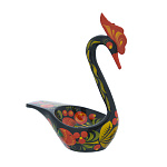 257821/11,5*7*13см  Хохлома Братина "Лебедь" (миниатюрная)