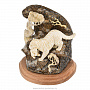 Скульптура из кости "Тигрица с тигренком", фотография 1. Интернет-магазин ЛАВКА ПОДАРКОВ