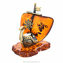 Статуэтка с янтарем "Корабль Ладья", фотография 3. Интернет-магазин ЛАВКА ПОДАРКОВ
