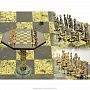 Стол шахматный из камня с фигурами, фотография 1. Интернет-магазин ЛАВКА ПОДАРКОВ