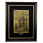 Офорт черно-белый "Храм Василия Блаженного" 30х40 см