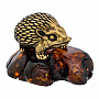 Статуэтка с янтарем "Лесной еж", фотография 1. Интернет-магазин ЛАВКА ПОДАРКОВ