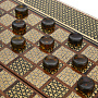 Нарды-шашки с инкрустацией и янтарными фишками "Восточные" 50х25 см, фотография 7. Интернет-магазин ЛАВКА ПОДАРКОВ