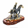 Статуэтка с янтарем "Степные лошади", фотография 3. Интернет-магазин ЛАВКА ПОДАРКОВ