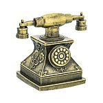 202985 КОЛОКОЛЬЧИК "ТЕЛЕФОН",К039 h=4,5см,латуньНФ-00019291