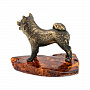 Статуэтка с янтарем "Собака хаски", фотография 3. Интернет-магазин ЛАВКА ПОДАРКОВ