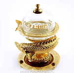 9045 Златоуст Икорница "Осетр"  (яшма)(3828)