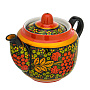Чайник заварочный 650 мл "Ягодки". Хохлома, фотография 2. Интернет-магазин ЛАВКА ПОДАРКОВ