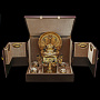 Позолоченный самовар с набором на 4 персоны "Малахит". Златоуст, фотография 2. Интернет-магазин ЛАВКА ПОДАРКОВ