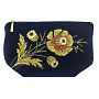 Косметичка бархатная с вышивкой "Мак". Темно-синяя, фотография 2. Интернет-магазин ЛАВКА ПОДАРКОВ