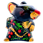 0051517 Хохлома СИМВОЛ ГОДА 2020 КРЫСА большая 7*8,5см (фарфор)