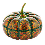 0069997 Хохлома ШКАТУЛКА "ТЫКВА" 250*130 мм