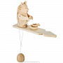 Богородская деревянная игрушка "Медведь с рыбой", фотография 4. Интернет-магазин ЛАВКА ПОДАРКОВ