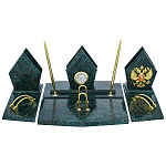 200009 Письменный набор  из натурального камня РОМБ