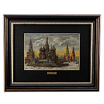 Офорт цветной "Красная площадь. Москва" 30х40 см