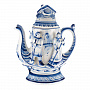 Чайник "Лето". Гжель, фотография 2. Интернет-магазин ЛАВКА ПОДАРКОВ