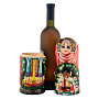 Футляр для бутылки 0,5 л "Девушка. Хлеб-соль", фотография 3. Интернет-магазин ЛАВКА ПОДАРКОВ