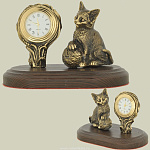 139228 Бронза Скульптура "Кот с клубком" 