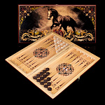 -50*25см  НАРДЫ подарочные "ВОРОНОЙ" (102m)