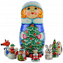 Матрёшка-набор "Рождественский" 6 фигур, фотография 4. Интернет-магазин ЛАВКА ПОДАРКОВ