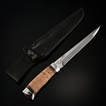 0049630 Златоуст Нож разделочный Кижуч (береста) алюм