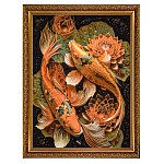 Картина янтарная "Рыбки" 60х80 см
