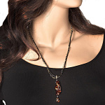 723066/5,96,г  Серебро 925* ПОДВЕСКА вст.Янтарь королевский фианит р/п