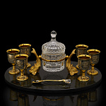 Икорница со стопками "Рыба-кит". Златоуст