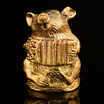 0051795  Бронза КОЛОКОЛЬЧИК "Мышь С ГАРМОНЬЮ" 2,3*3,5см