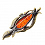Брошь Ива Капля (коньячный), фотография 1. Интернет-магазин ЛАВКА ПОДАРКОВ