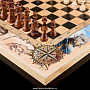 Шахматы-нарды-шашки деревянные "Морские", фотография 3. Интернет-магазин ЛАВКА ПОДАРКОВ