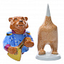 Скульптура-качалка "Медведь с балалайкой" Гжель, фотография 3. Интернет-магазин ЛАВКА ПОДАРКОВ
