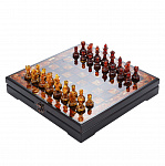 Шахматы-шашки янтарные "Консул"