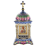 3665/тр Гжель КИОТ настольный "Троица" 16*34см