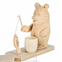 Богородская деревянная игрушка "Медведь рыболов", фотография 2. Интернет-магазин ЛАВКА ПОДАРКОВ