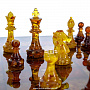 Шахматы с инкрустацией и фигурами из янтаря "Амбассадор" 32х32 см, фотография 9. Интернет-магазин ЛАВКА ПОДАРКОВ