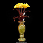 Сувенир "Цветы в вазе" (янтарь, оникс), фотография 1. Интернет-магазин ЛАВКА ПОДАРКОВ