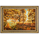 Картина янтарная "Осень в парке" 60х40 см