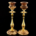 0021845 Златоуст НАБОР ПОДСВЕЧНИКОВ 2шт, позолота в П/У