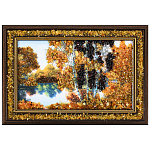 300192 НП-Картина Янтарная "ПЕЙЗАЖ" (баг.29*20 см/ полот.24*15 см)