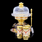  Златоуст Икорница в наборе "Дары Нептуна"Яшма  Эмаль