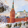 Картина на бересте "Кремль" 35х25 см, фотография 3. Интернет-магазин ЛАВКА ПОДАРКОВ