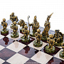 Шахматный ларец с металлическими фигурами "Европа" 48х48 см, фотография 4. Интернет-магазин ЛАВКА ПОДАРКОВ