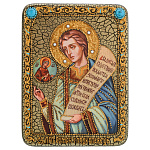 200449/15*20см Икона подарочная "Преподобный Роман Сладкопевец" мор.дуб  в ПУ (RTI-349.m)