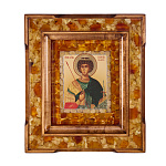Икона янтарная "Георгий Победоносец" 26х30 см