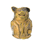 0052573 Бронза КОЛОКОЛЬЧИК "Кабан в пиджаке" 4*2,5см