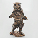 0021593 Бронза Скульптура "Кот в сапогах" патиниров. 